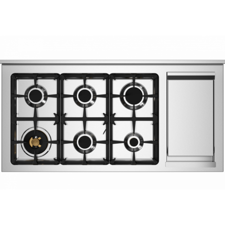 BERTAZZONI PRO12 6G 2E BI T Ηλεκτρική Κουζίνα με Εστίες Αερίου & grill Teppanyaki 120cm Λευκό BERTAZZONI PRO12 6G 2E BI T Ηλεκτρική Κουζίνα με Εστίες Αερίου & grill Teppanyaki 120cm Λευκό